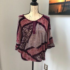 Silk Kimono Sleeve Blouse